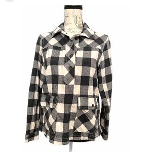 J. Crew buffalo check popover shacket